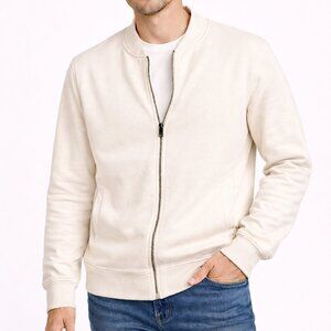 Express Men’s Beige Zip-Up Sweater Jacket – Size L (Fits Like M)